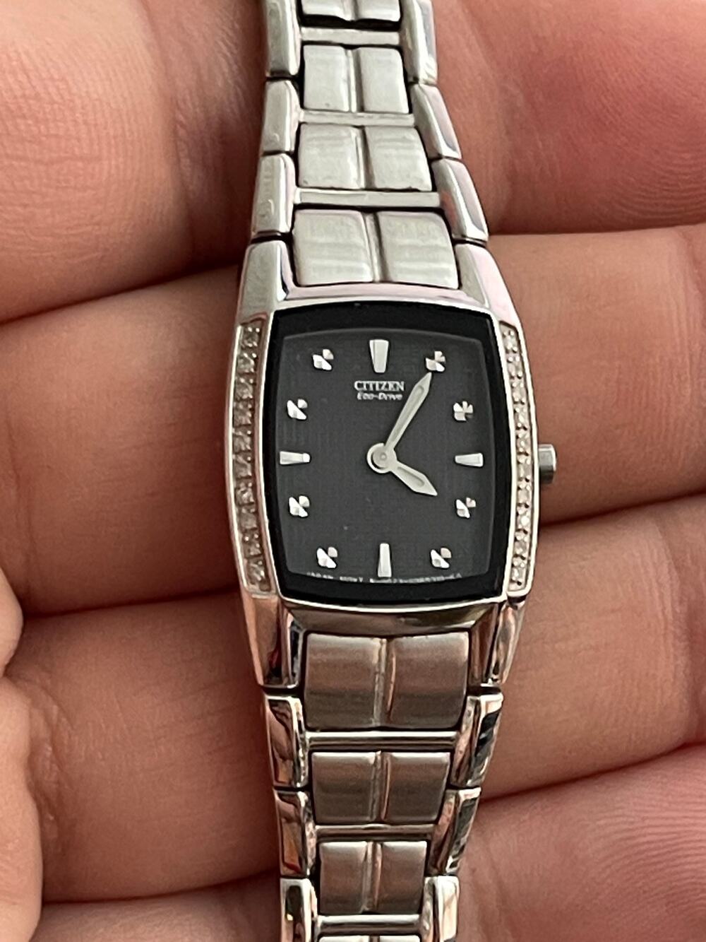 Citizen Eco-Drive Women’s Watch B023-S058554 Black Dial Diamond